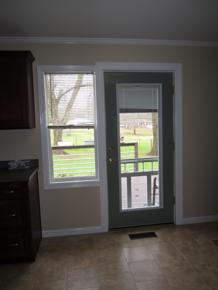 Kitchen curtains for adjacent window and deck door. | Houzz Forum