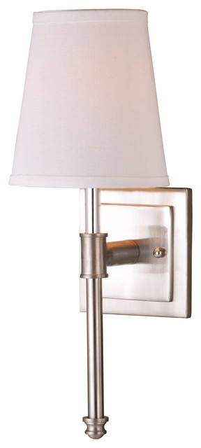 Vaxcel Ritz 1-Light Vanity, Satin Nickel klassisch-modern-spiegelleuchten