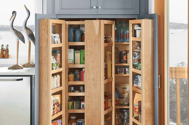 Innovative Pantry Storage Beach Style Kitchen Detroit By