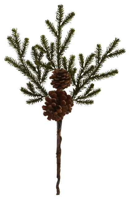 19" Pine and Pinecone Artificial Flower Bundle, Set of 12
