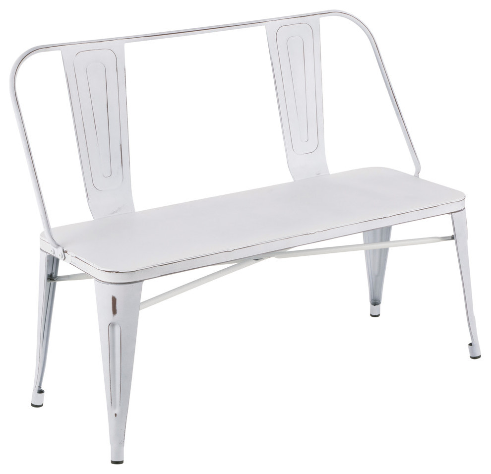 Lumisource Oregon Bench - Farmhouse - Upholstered Benches - by GwG Outlet