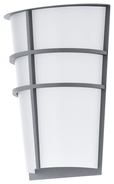 Silver 7 1/8" Wide 2 Light LED Wall Sconce from the Breganzo Collection