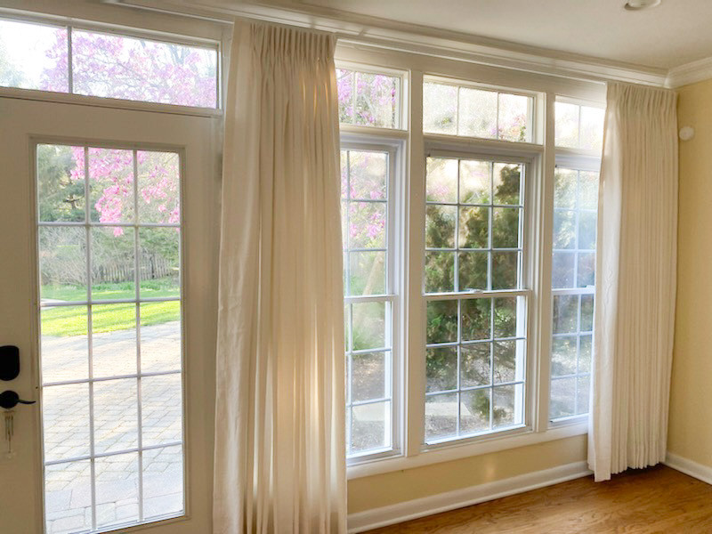 Custom Drapes Large Windows And Doors - Sunroom - New York - by KOPA ...