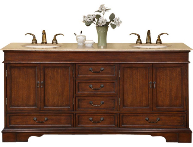 60 Inch Small Dark Brown Double Sink, 60 Inch Double Bathroom Vanity With Top