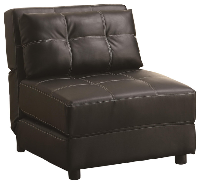 Coaster Accent Chair Black Finish 300173 Transitional Sleeper Coaster Accent Chair Black Finish 300173