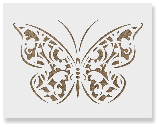 Butterfly Gothic Stencil For Walls Crafts Reusable Stencils For Painting