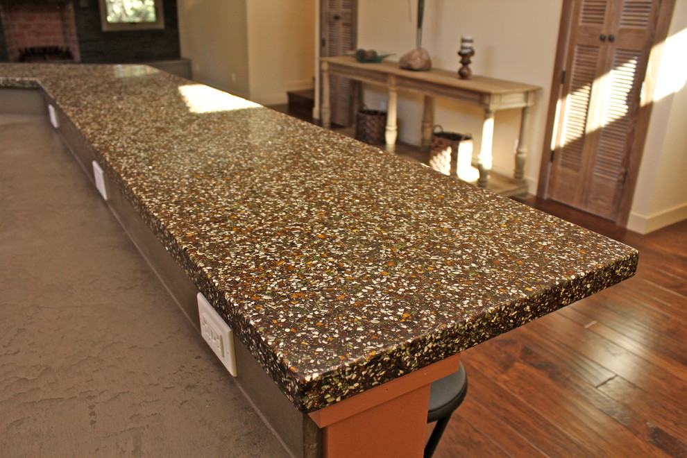 Recycled Glass Concrete Countertop Custom Colors