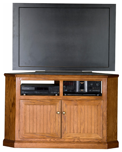 Heritage 50 Tall Corner Tv Cart Medium Light Oak