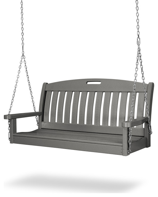 Polywood Nautical Swing Chair, 48" Transitional Porch Swings by POLYWOOD Houzz