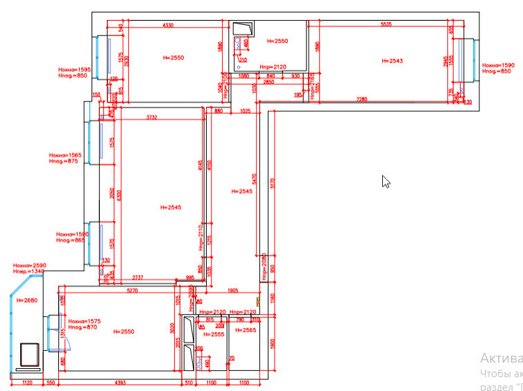 Перепланировка с турецкой баней