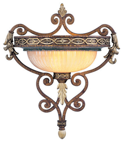 Seville Wall Sconce, Palatial Bronze With Gilded Accents