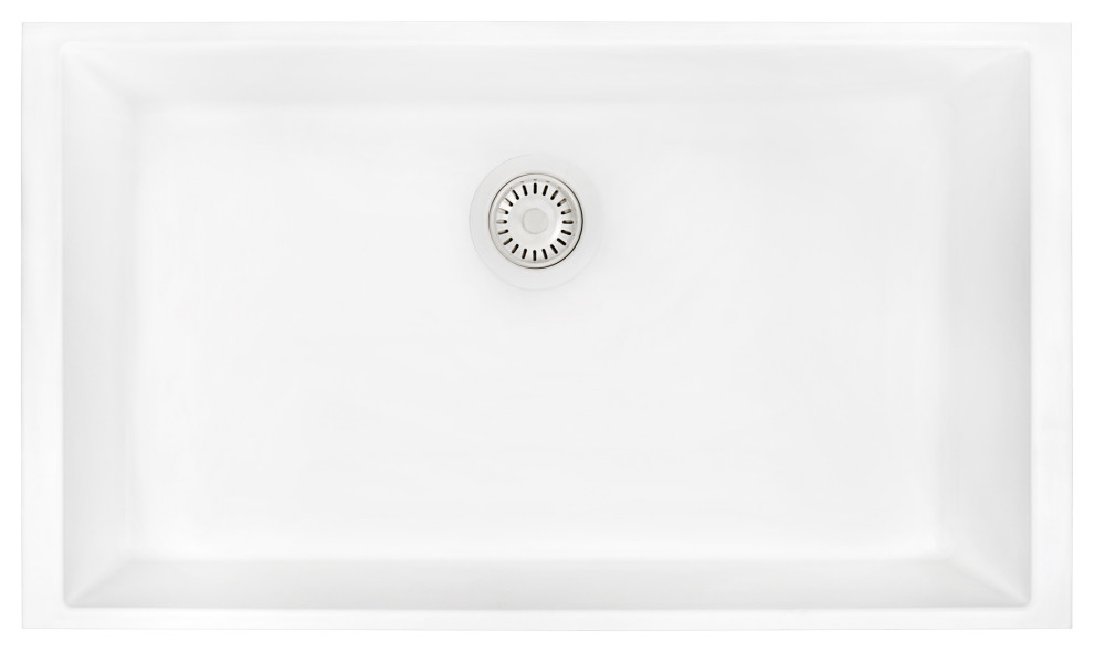 Ruvati epiGranite 33 x 19 inch Kitchen Sink, Arctic White