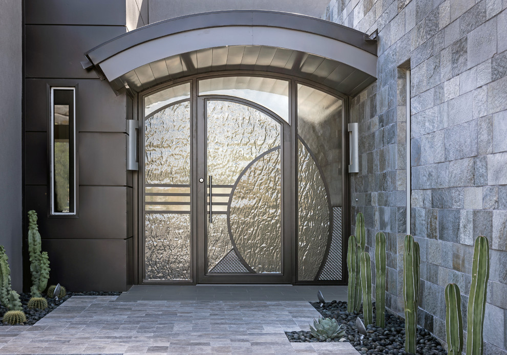 Design ideas for a contemporary entryway in Phoenix.