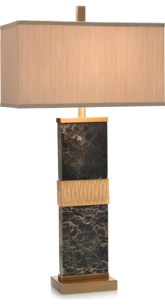 JOHN-RICHARD Table Lamp Column 1-Light Brass Black Bronze Sand Go