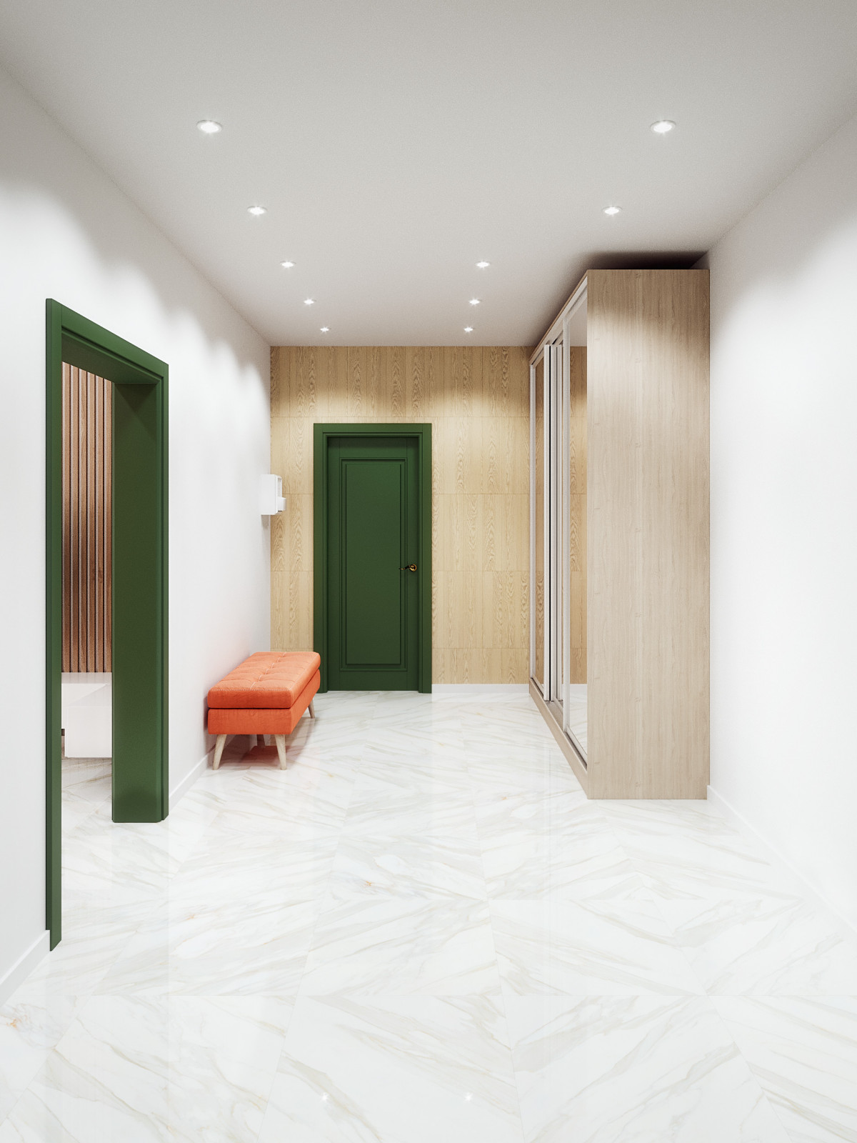 Гостиная кухня в сочных цветах