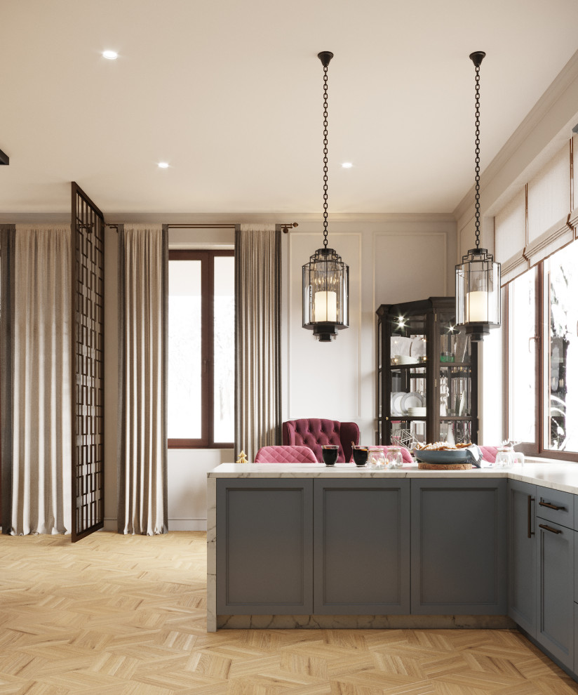 вид из кухни на зону отдыха