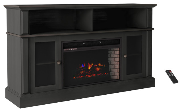 Electric Fireplace TV Stand for TVs up to 59" Media Console With Shelves