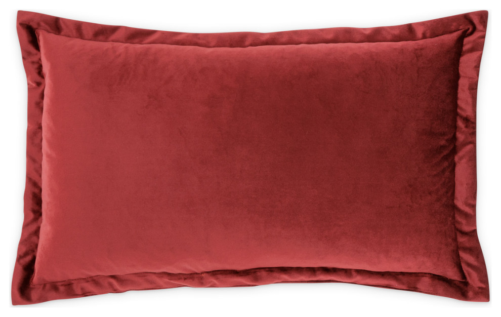Conner 15"x24" Oblong Velvet Pillow Sangria