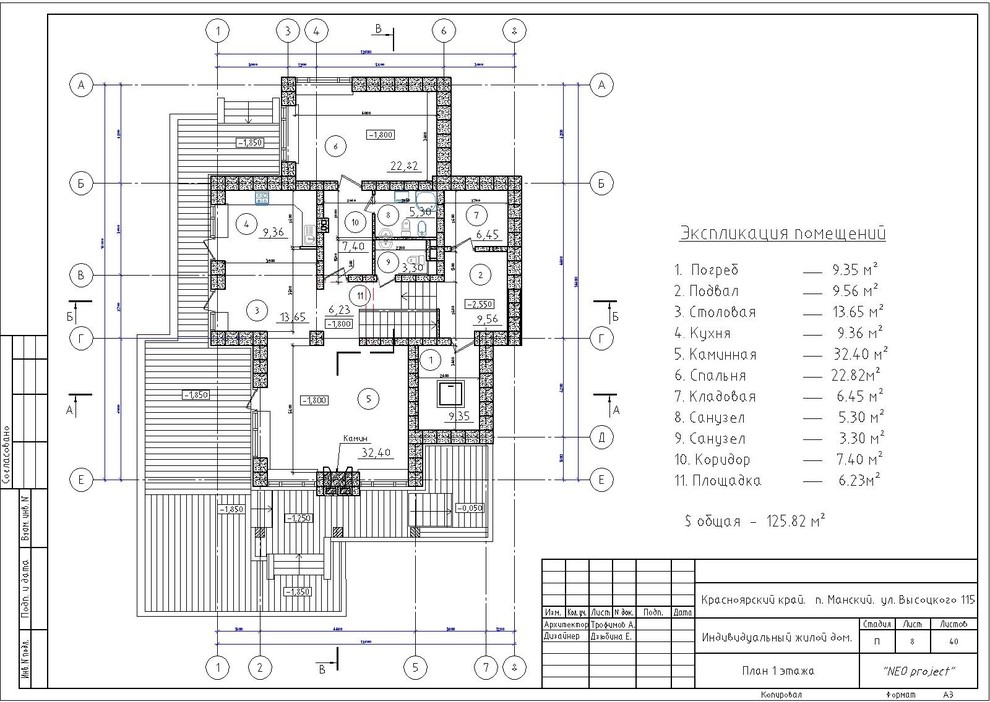 Жилой дом в разных  уровнях.