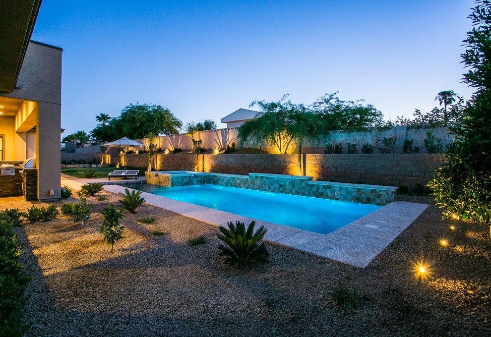 Example of a trendy pool design in Las Vegas