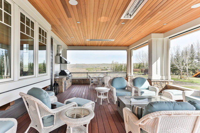 Springbank Acreage Home coastal-deck