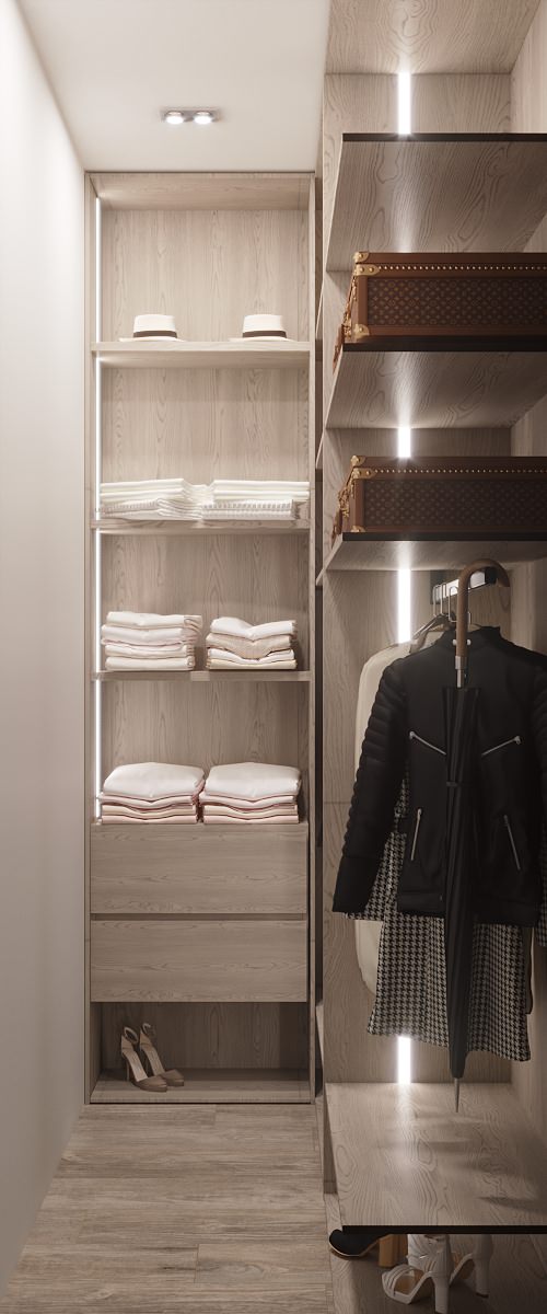 Трёхкомнатная квартира в монохромных тонах