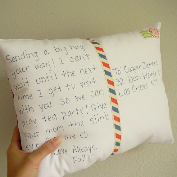 Personalize a Postcard Pillow by Olive Handmade
