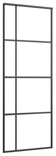 VidaXL Interior Door Black 29.9"x79.3" Tempered