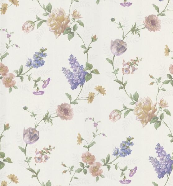 Mabel Pastel Large Rose Trail - Modern - Wallpaper - by Wallpaper Warehouse
