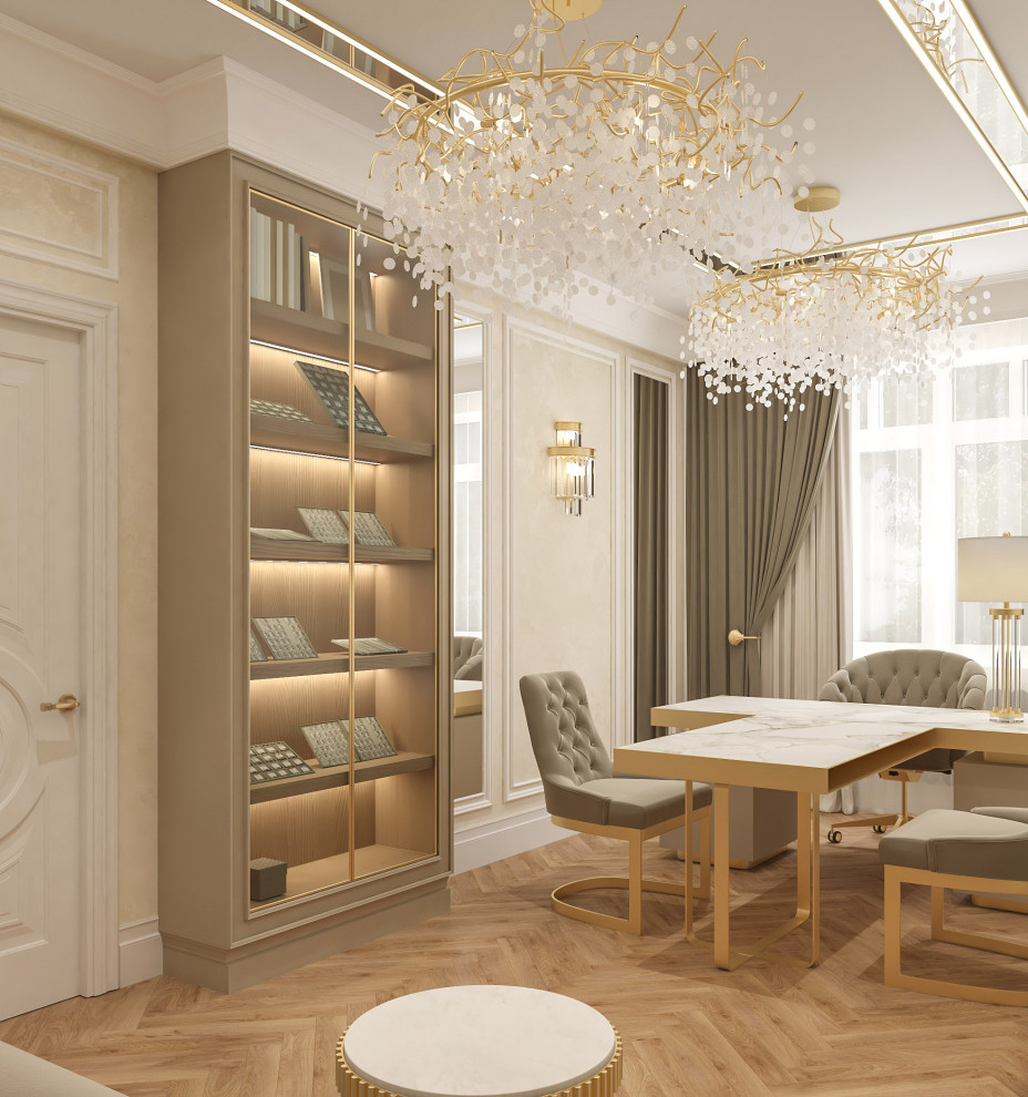 Интерьер кабинета - Ювелирного бутика . Таунхаус в КП " Образцово "