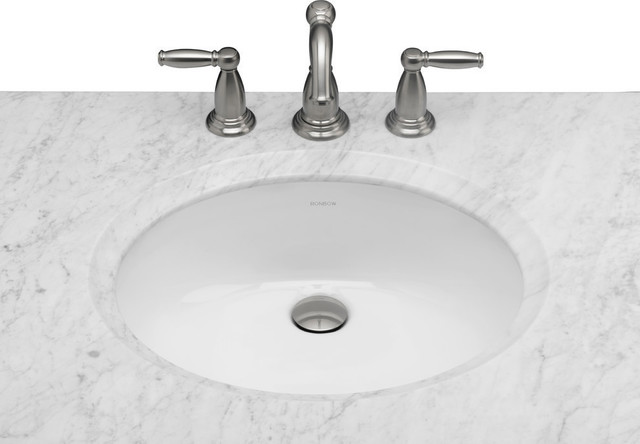 ronbow rectangle ceramic undermount bathroom sink white