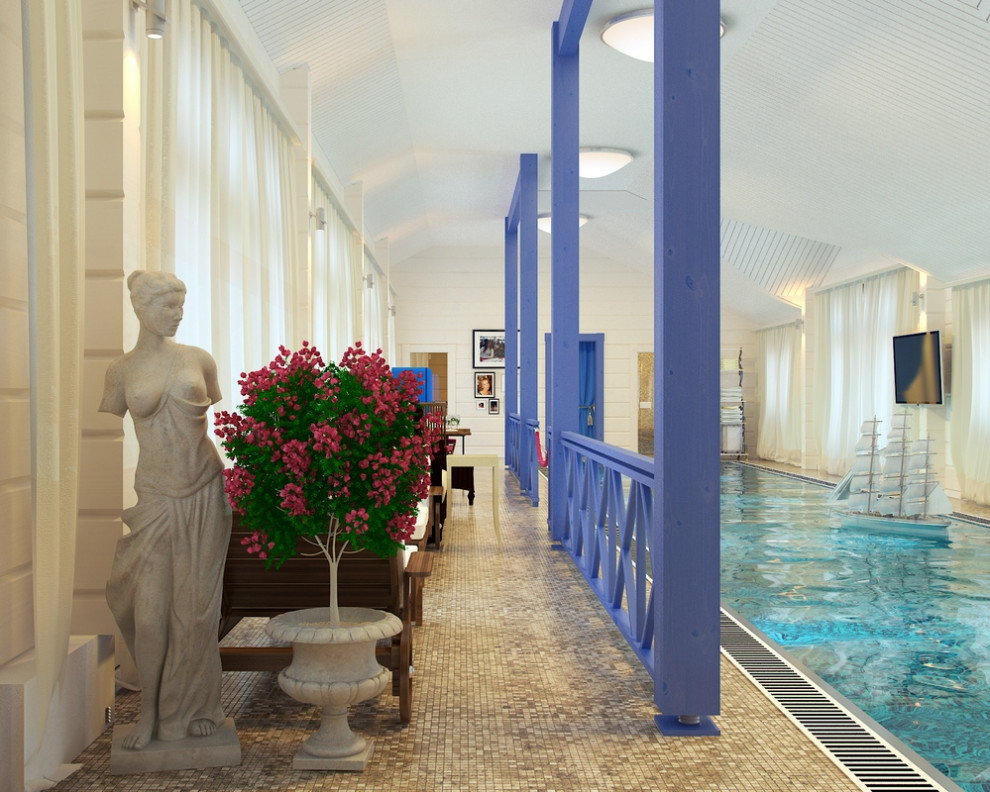 Бассейн при загородном доме в Николино