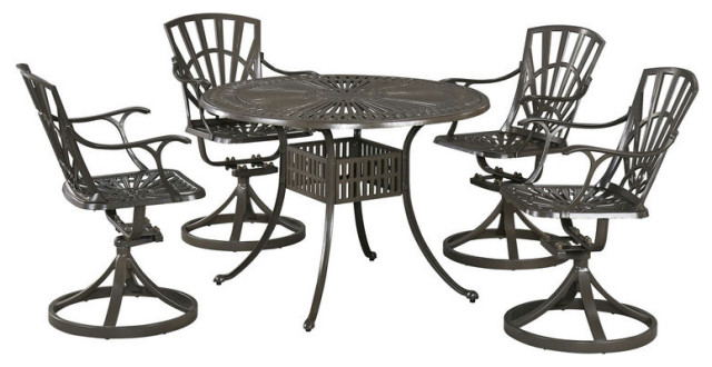Largo 5 Piece Dining Set With Swivel Chairs By Homestyles