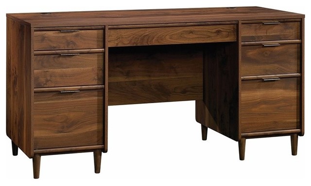 sauder clifford place computer desk in grand walnut