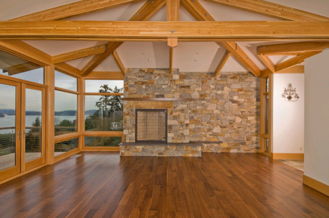 McGregor Lake Cottage Thin Veneer rustik-vardagsrum