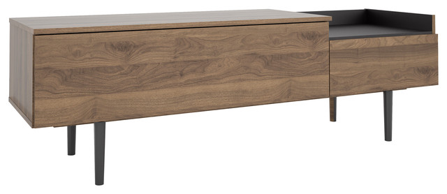 Unit 2-Drawer Sideboard, Walnut, Black