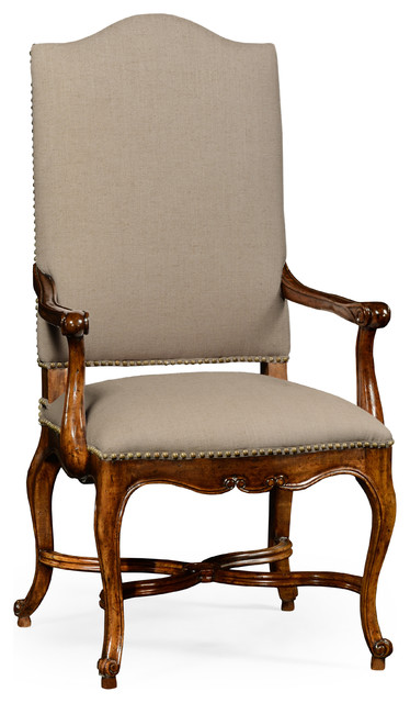 French Baronial Style Country Armchair Upholstered Mazo Traditional Dining Chairs By Hedgeapple Houzz French Baronial Style Country Armchair, French Country Arm Chair