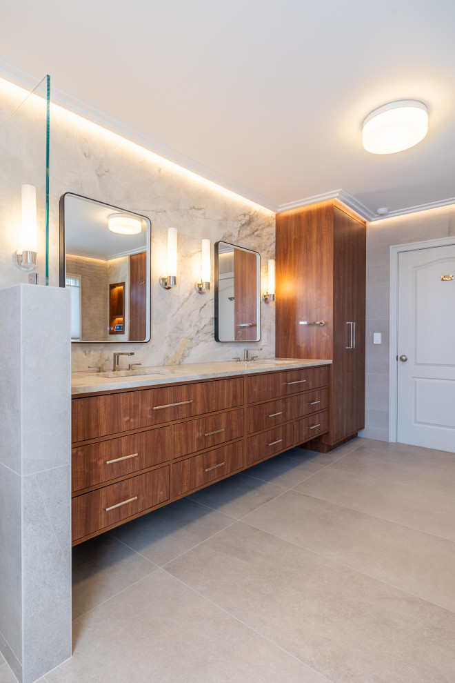 Modern Luxury Primary Bathroom Remodel | Plainsboro, NJ