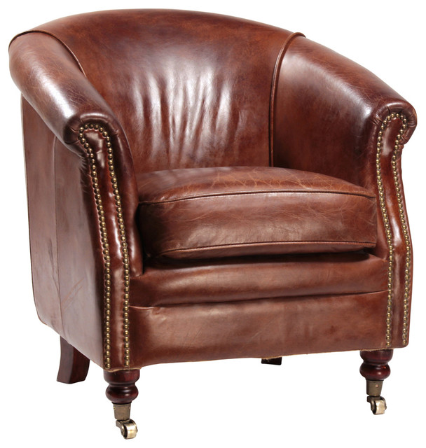 Club Chair - Antique Brown - Traditional - Armchairs And Accent Club Chair - Antique Brown - Club Chair - Antique Brown - Traditional - Armchairs And Accent