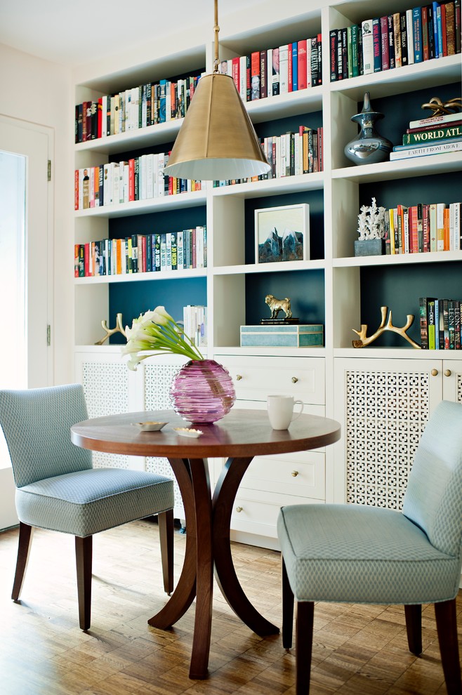 This is an example of a transitional dining room in Toronto.