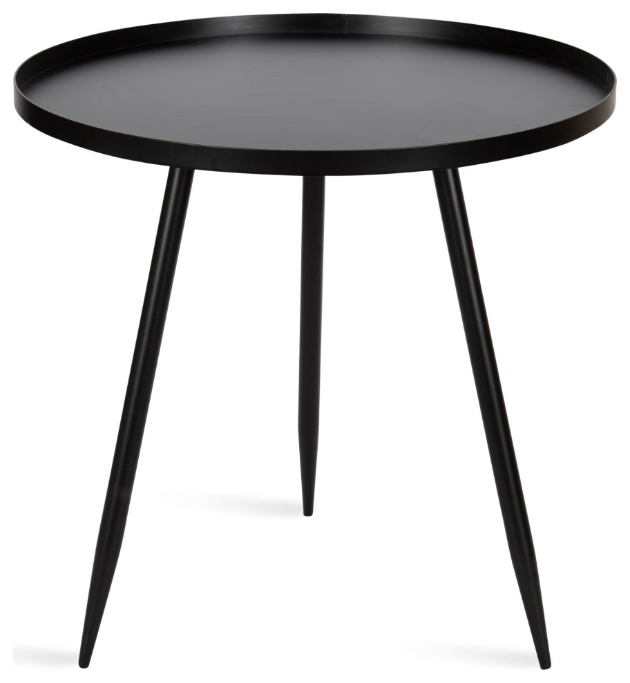 Duvall Round Metal Side Table, 20x20x20.5 Midcentury Side Tables