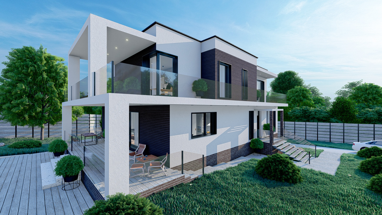 Дом с плоской крышей