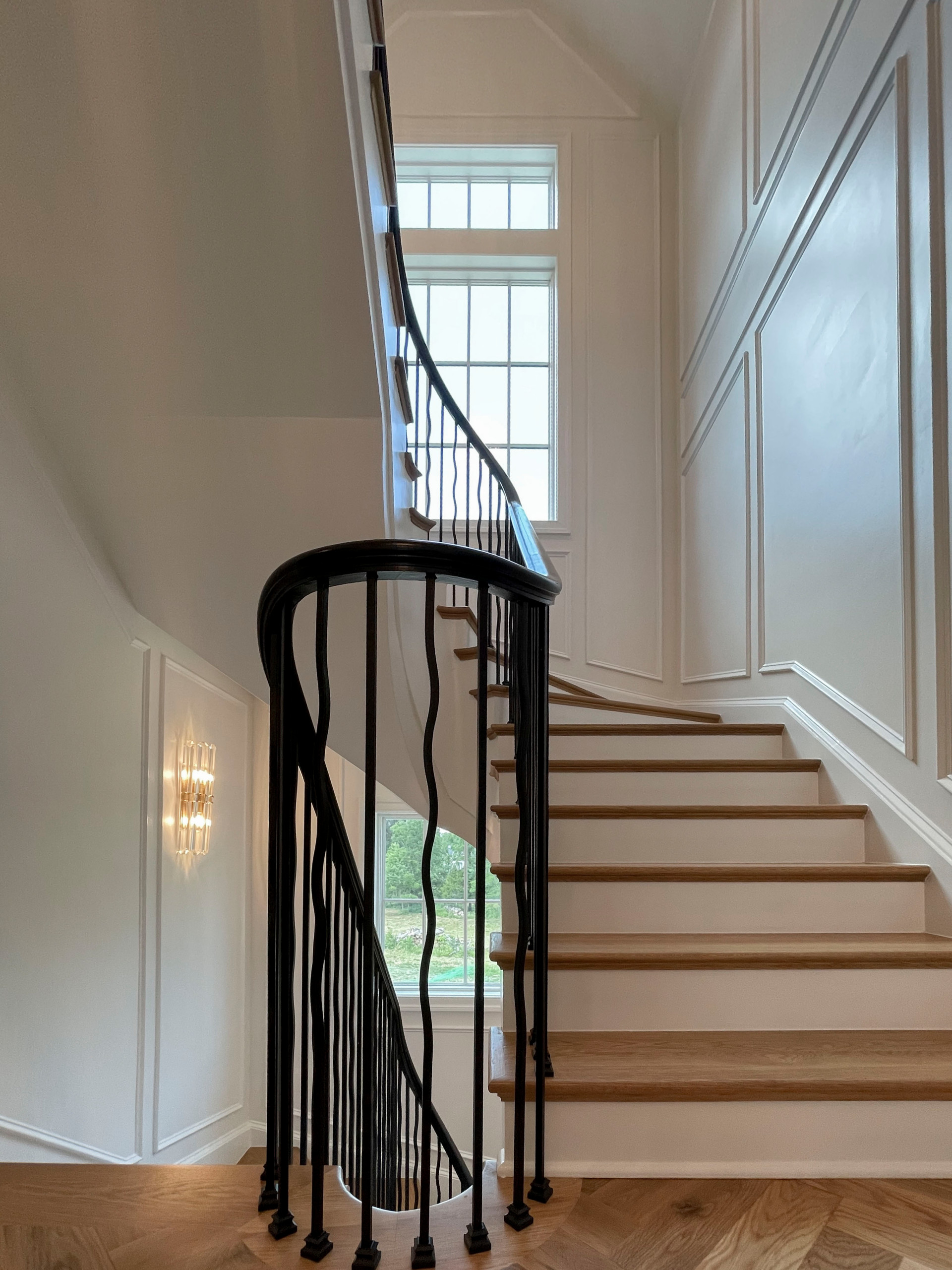 106_Modern Balustrade System Meets Traditional Winding Stairs, Aldie VA  20105