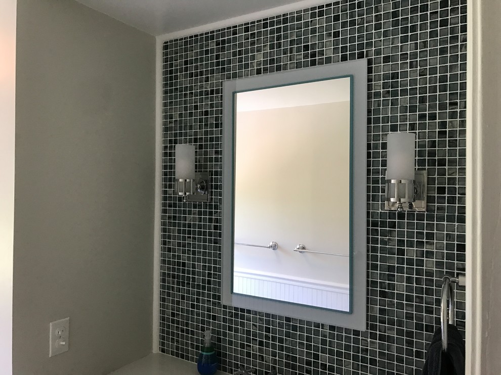 Contemporary Bathroom Remodel with Accent Tile