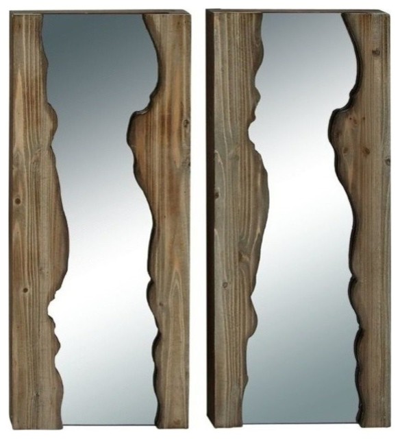 Reflections Wooden Wall Mirrors Set Of 2