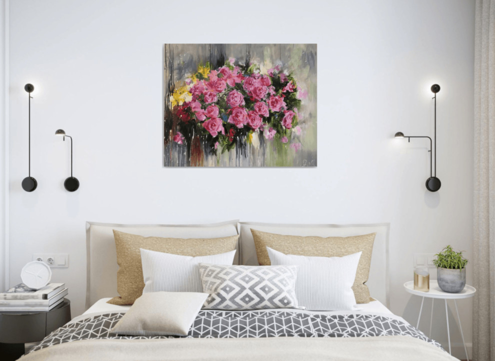 Спальня - Дизайн интерьера - Картины художницы Дианы Маливани (1)