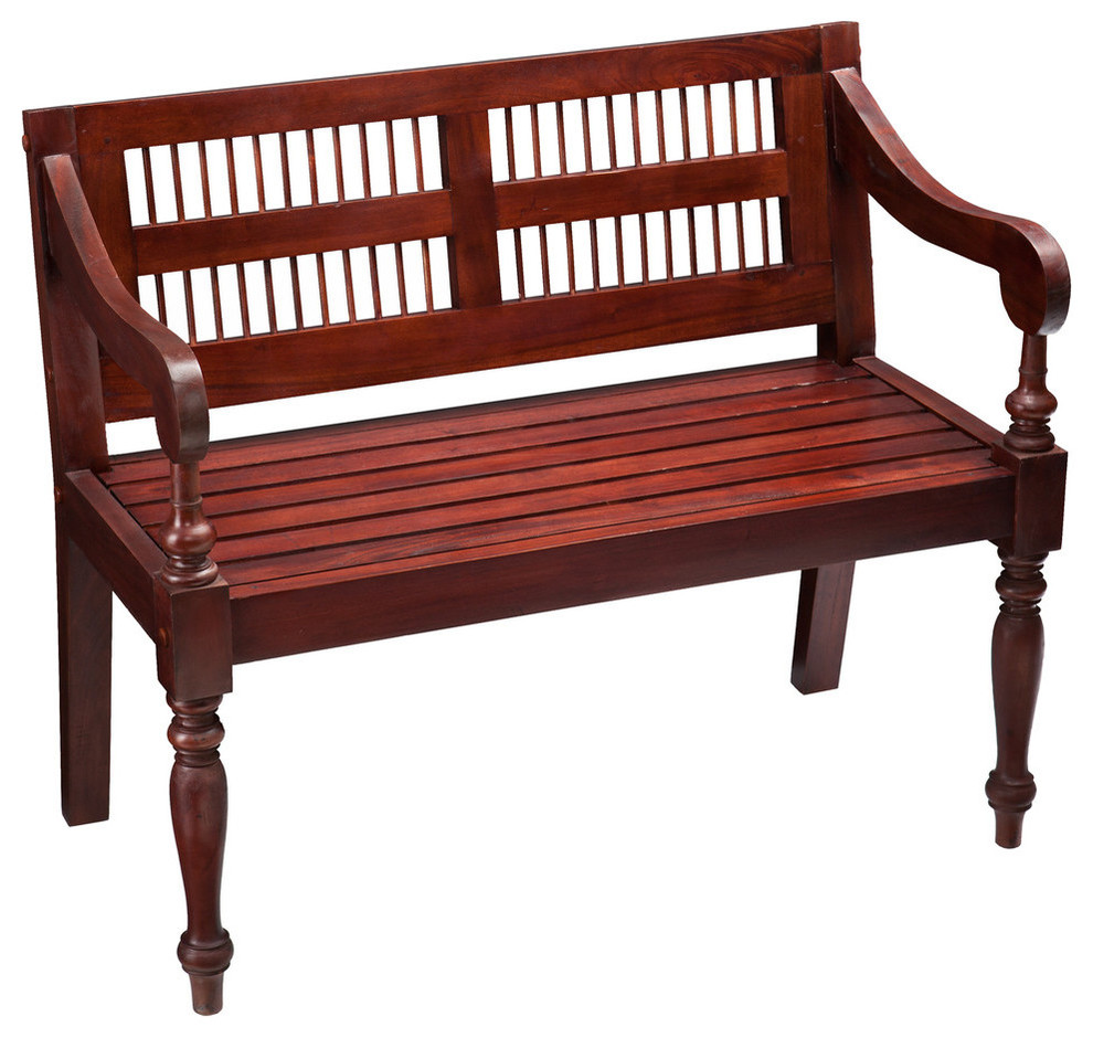Fine Mod Imports Home Indoor Patio Wood Bench Natural