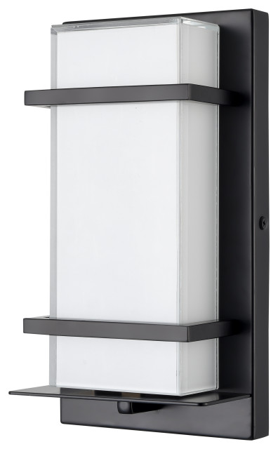 LED Light 6 in. Powder Coated Black Outdoor - Transitional - Outdoor ...