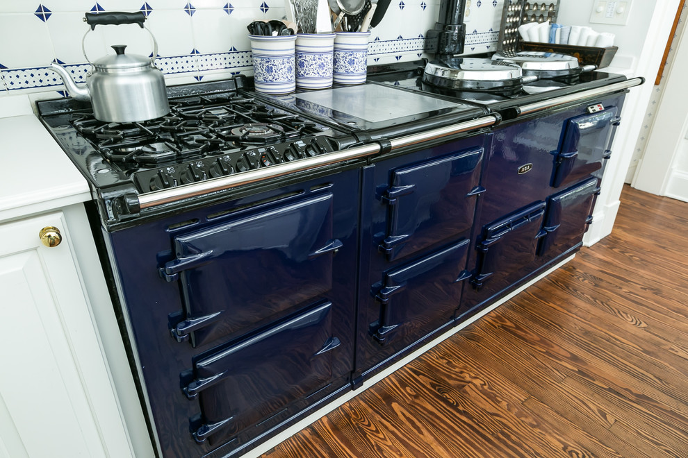 Blue 4-oven AGA with companion module for sale (installed new in 1989)