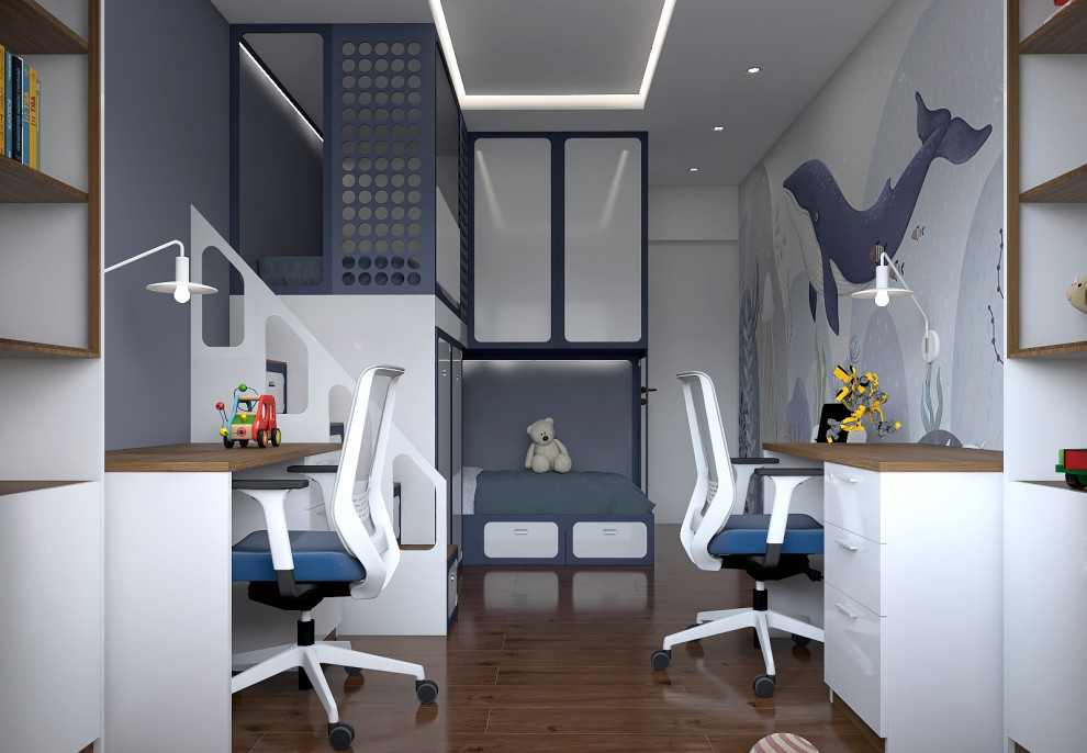 Дизайн интерьера в трехкомнатной квартире в Красногорске для семьи с двумя детьм